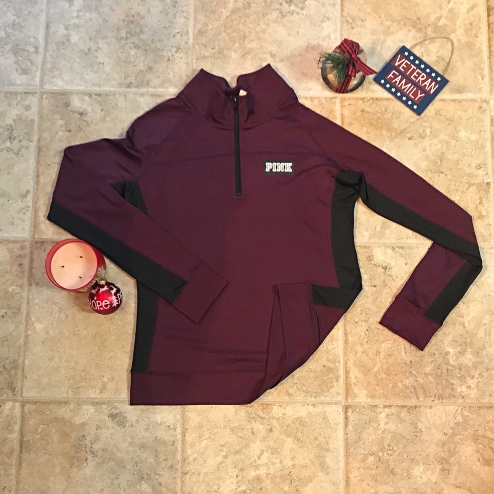 Maroon Victoria Secret quarter zip